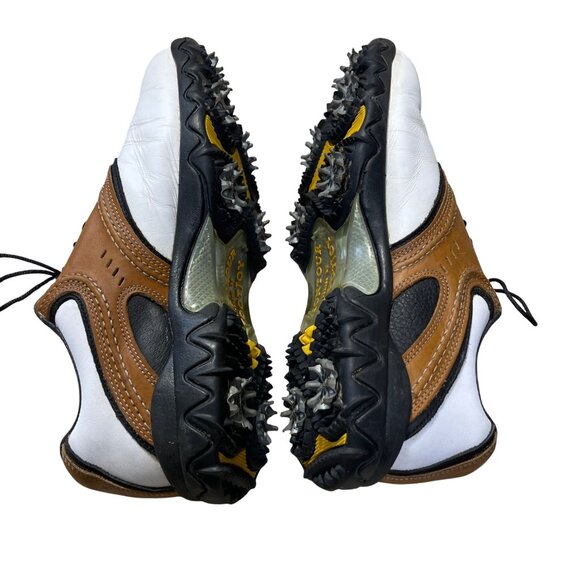 Footjoy Contour Golf Shoes Series White Brown Leather 54024 Mens 7M - Picture 6 of 10